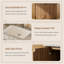 Meuble-lavabo simple 36 po avec lavabo encastré en céramique, comptoir en pierre frittée en marbre gris, armoire en bois brun avec portes incurvées sculptées, charnières à fermeture en douceur