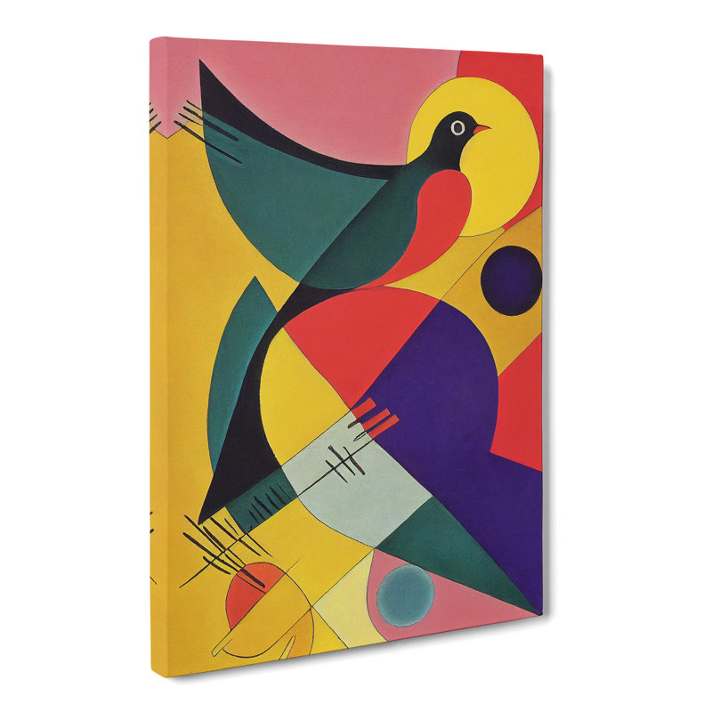 Dove Bird Abstract - Wrapped Canvas, 50cm H x 35cm W x 3cm D