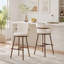 Tabouret d'intérieur rembourré avec structure en métal