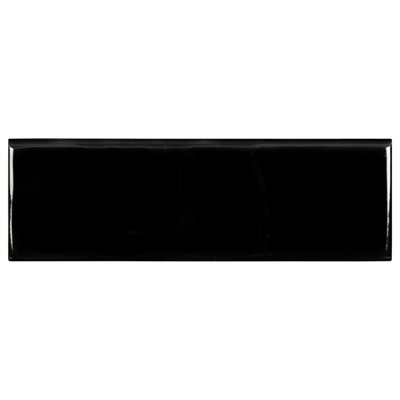 Metrola 4 in. x 12 in. Glossy Ceramic Bullnose Tile Trim