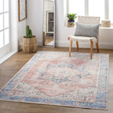 Oriental Rose/Beige Area Rug