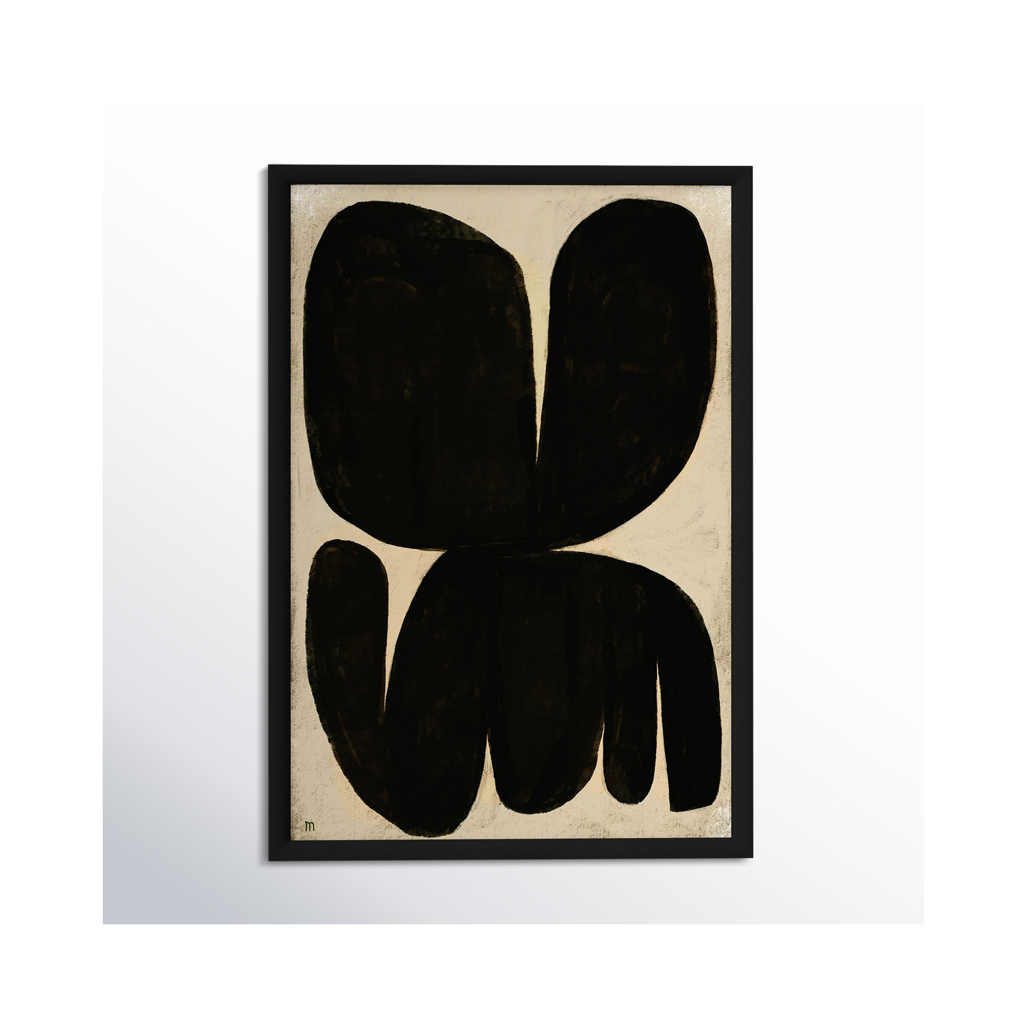 Moth by StudioM, 20" H x 14" W x 1.25" D, Black