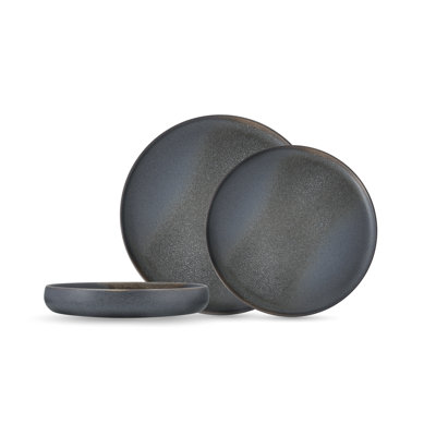 Service de vaisselle 12 pièces (service pour 4) Cloud Grey Island Grey, gris volcanique