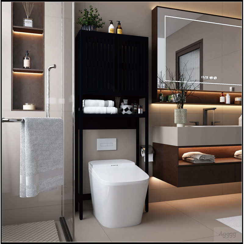 Support de toilette, salle de bain indépendante, salle de lavage, peu encombrant, noir