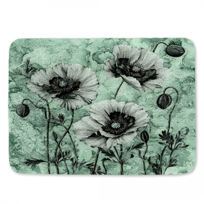 Tapis de bain floral