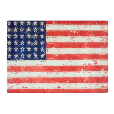 Tempered Glass Flag of the United States of America Chopping Board