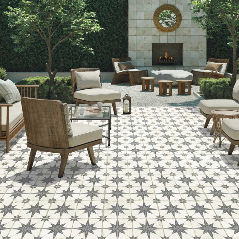 Kings Star Supernova 17-3/4 In. X 17-3/4 In. Porcelain Floor And Wall Tile