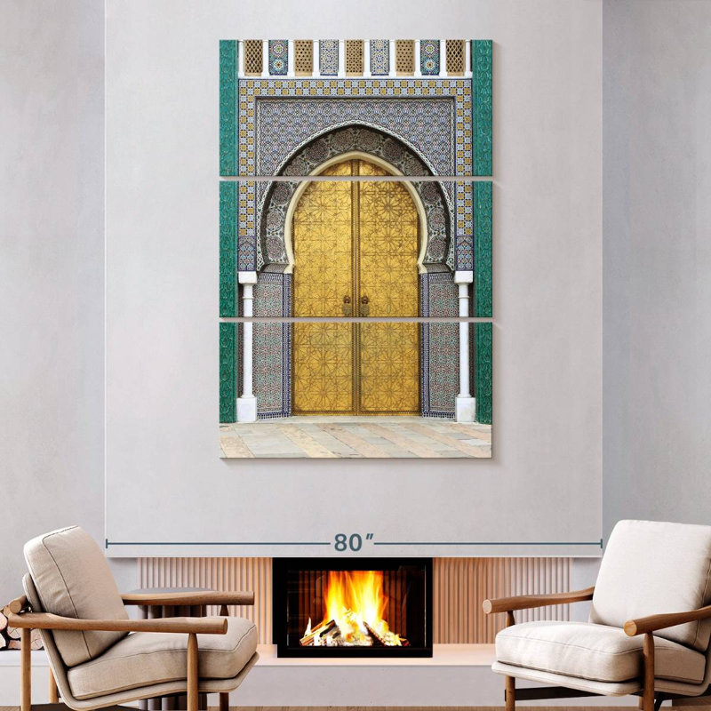 Lilie Royal Palace Doors In Fes, H 74 po x l 48 po