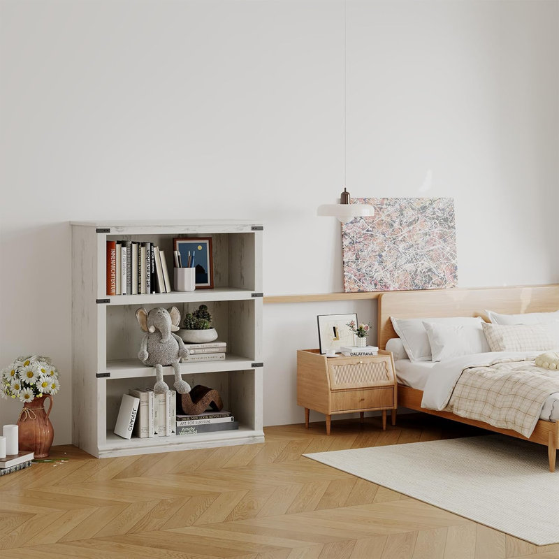 Bookcase, (3 Shelves) 101.5"H x 80"W x 30.5"D, White