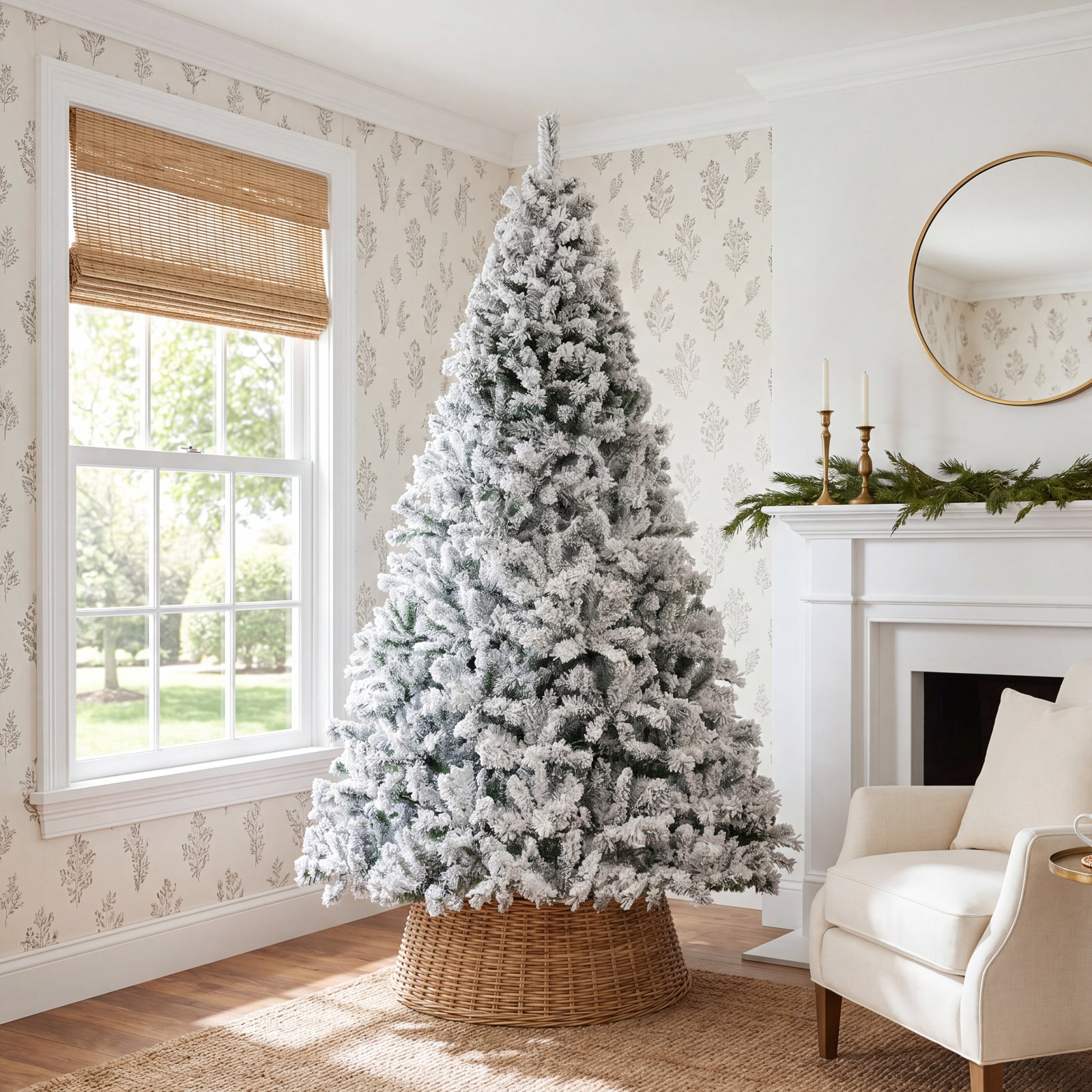 8' Lighted Artificial Christmas Tree