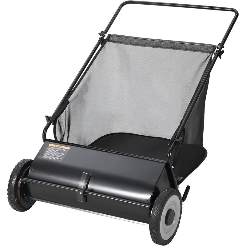 26'' Push Lawn Sweeper, Gray