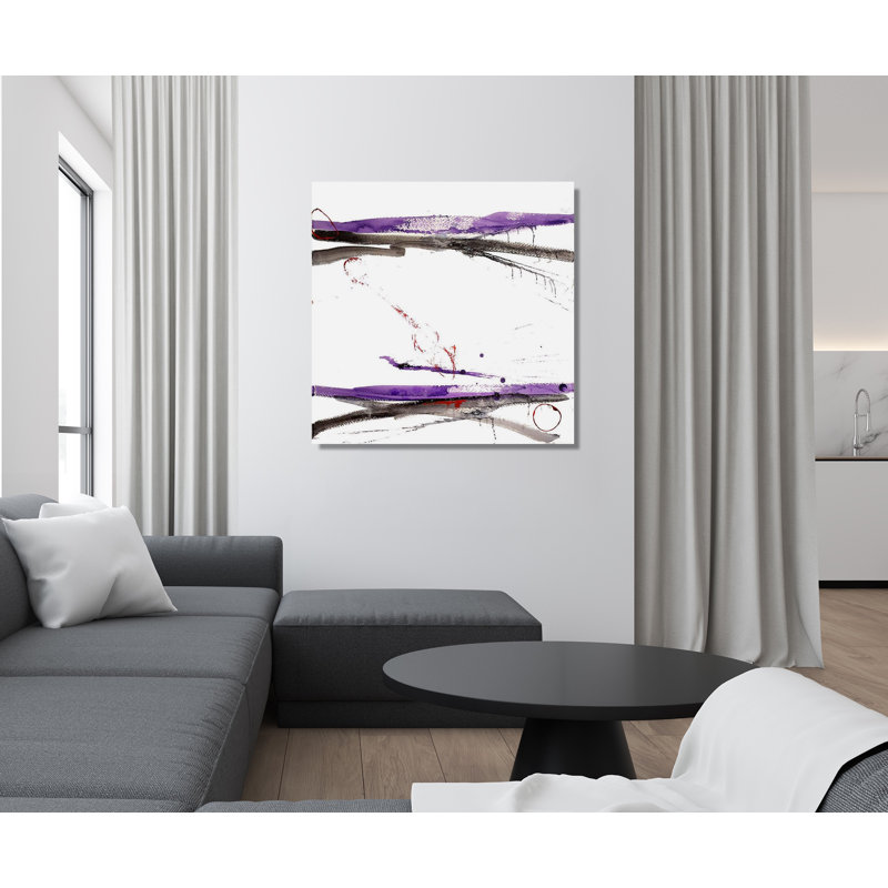 Purple Black IV - Artist Enhanced Canvas Print, 24" H x 24" W x 1" D, Unframed