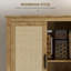 64" Rattan Kitchen Storage Cabinet With Adjustable Shelf, Natural