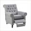Fauteuils inclinables, fauteuil inclinable avec dossier capitonné Aidan Gris | Pieds en bois massif-123018548