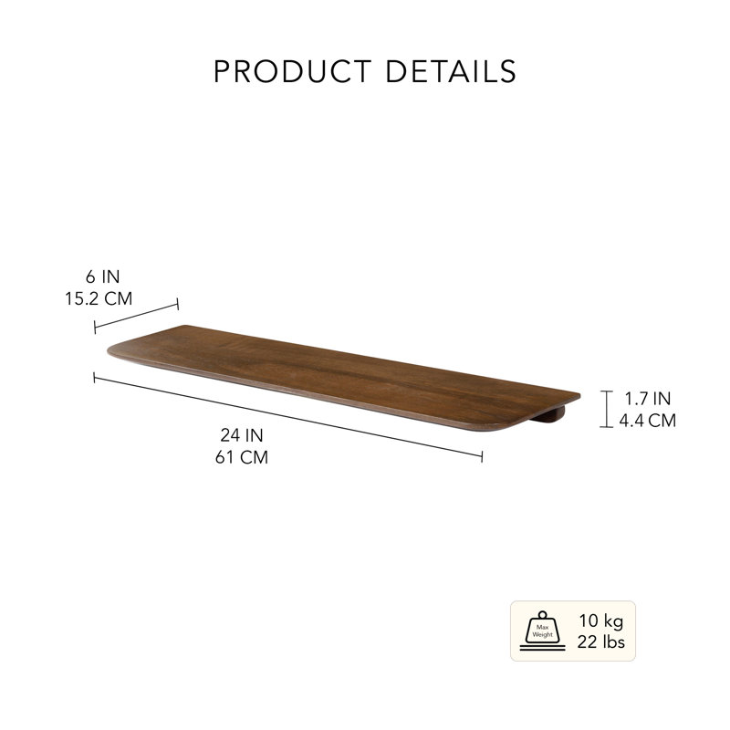 Tablettes murales flottantes en bois Sephine