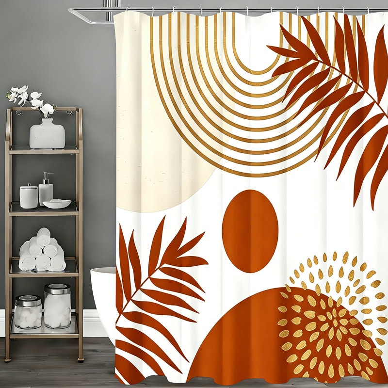Rideaux de douche avec crochets inclus, Orange
