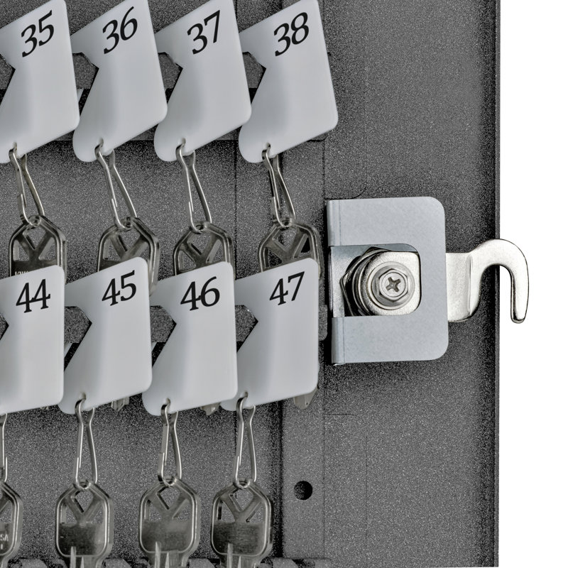 White Granite Steel Wall-Mount Security Key Cabinet with Lock