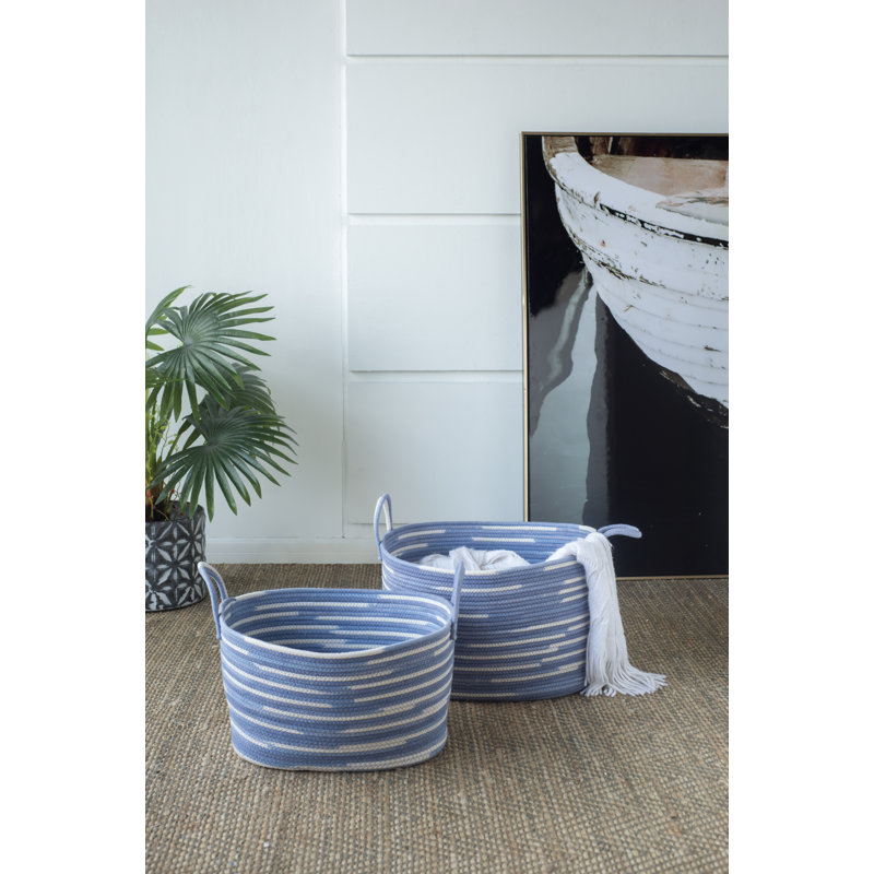Ensemble de 2 paniers en coton 2 pièces