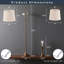 Ensemble de lampes sur pied et de table 3 pièces Ebern Designs - Lampes en métal de style Mid-Century avec base trompette évasée et ampoules à économie d'énergie-235426040-235426023
