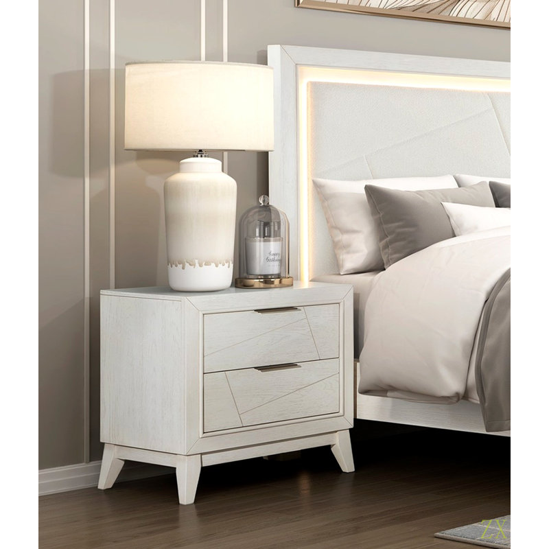 Table de chevet avec tiroirs, meubles de chambre à coucher modernes, 1 pièce
