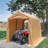 7X12ft Outdoor Portable Gazebo Storage Shelter Shed With 2 Roll Up Zipper Doors & Vents Carport For Motorcycle Waterproof And UV Resistant Anti-Snow Portable Garage Kit Tent-112831143-112831142