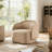 Amanda Curved Boucle Accent Chair-203048072