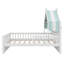 Lit en bois en forme de maison avec tablette de rangement pour tête de lit-328278640-328278643