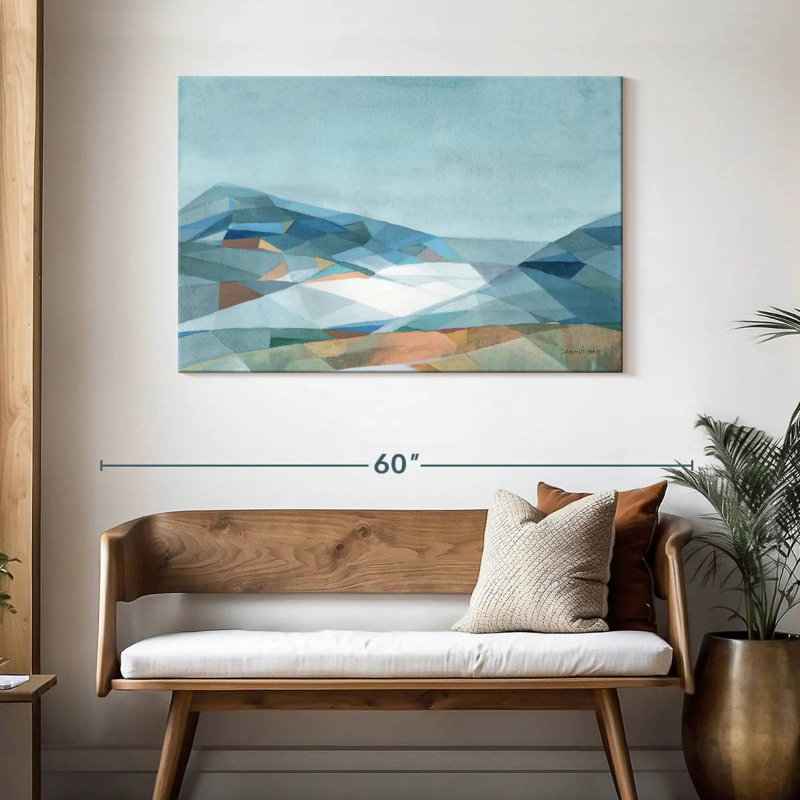 Avery Neutral Geometric Mountain, 30" H x 45" W