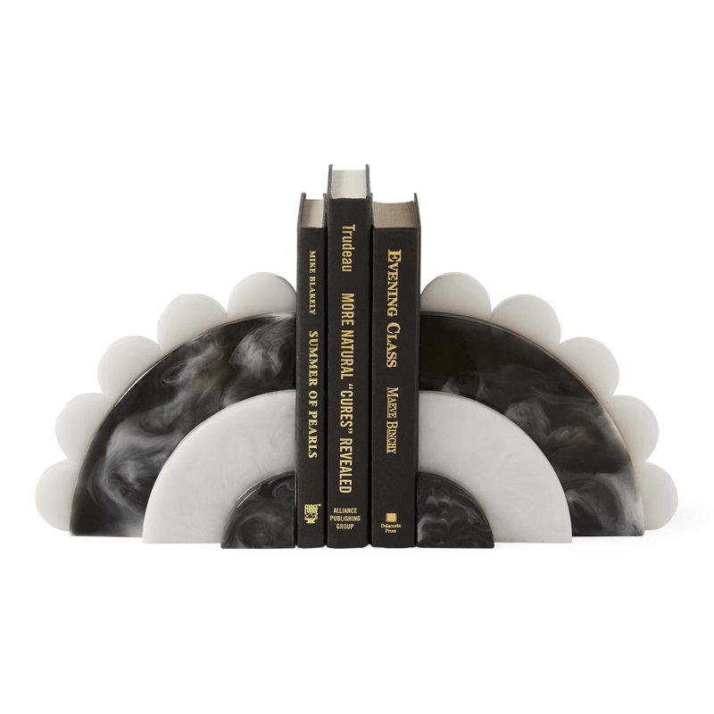 Serre-livres noir et blanc Como