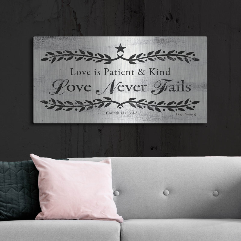 «Love Is patient» par Linda Spivey, H 24 po x l 48 po