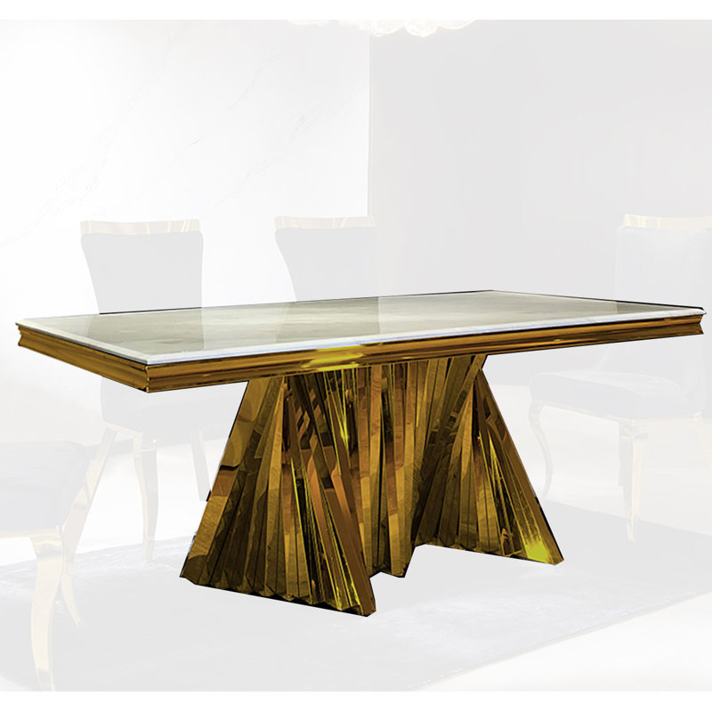 Table de salle à manger Montie, Doré