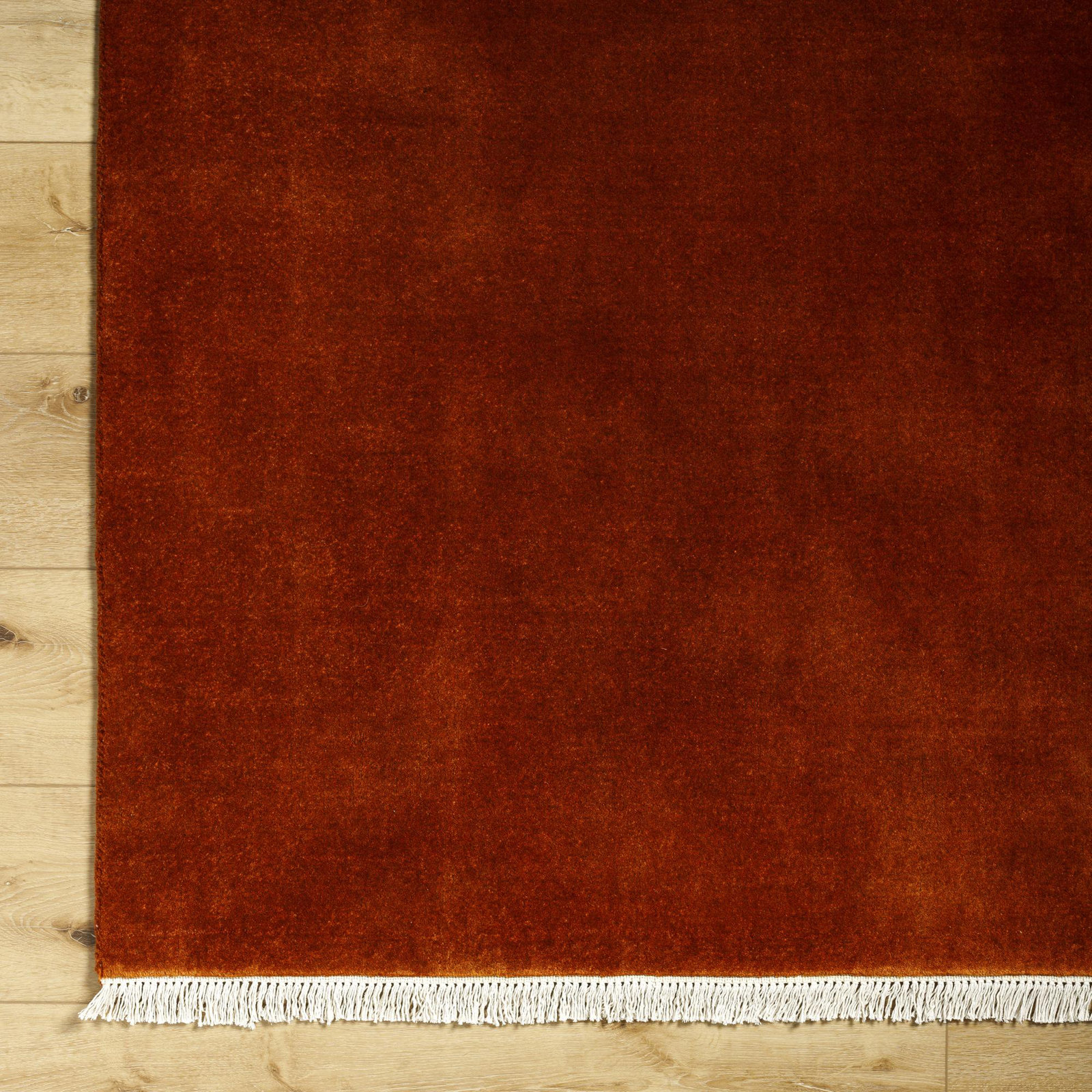 Clio Wool Rust/Burnt Rug, Square 6'