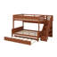 Lit superposé avec tablettes de rangement et escalier, structure de lit superposé en bois avec lit gigogne et lumière DEL-1826921399
