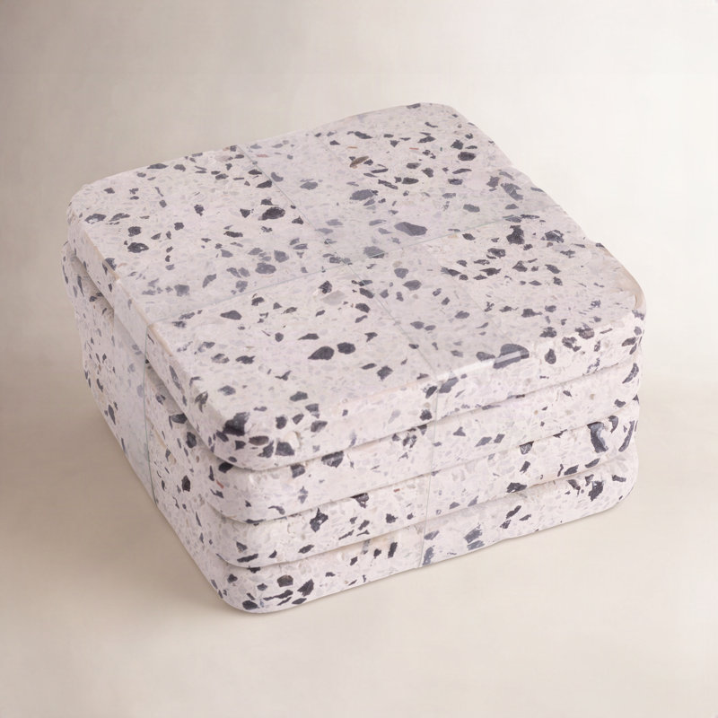 Marble Square 4 Piece Coaster Set