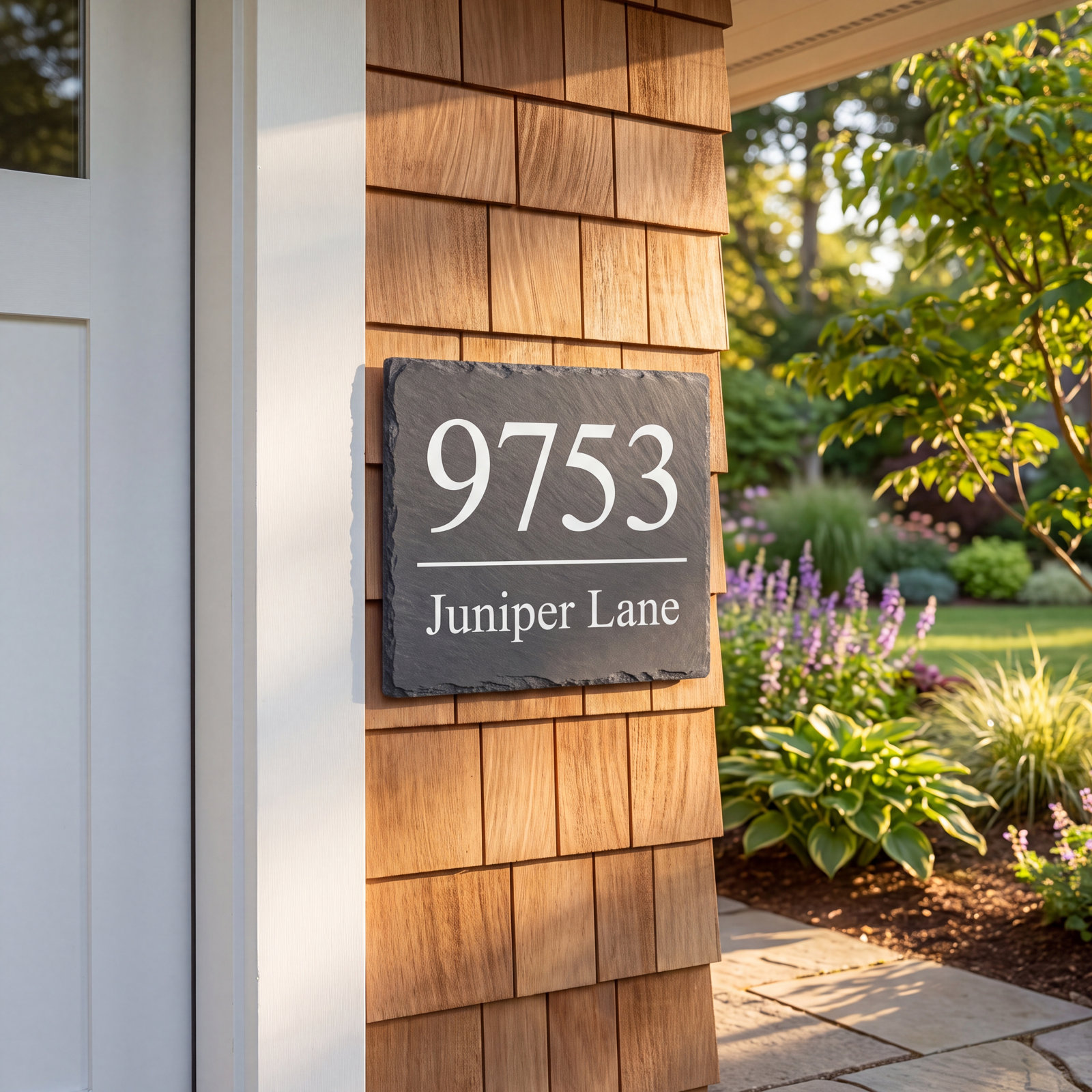 Feisty Fox Personalized Wall Address Sign, White, Yes