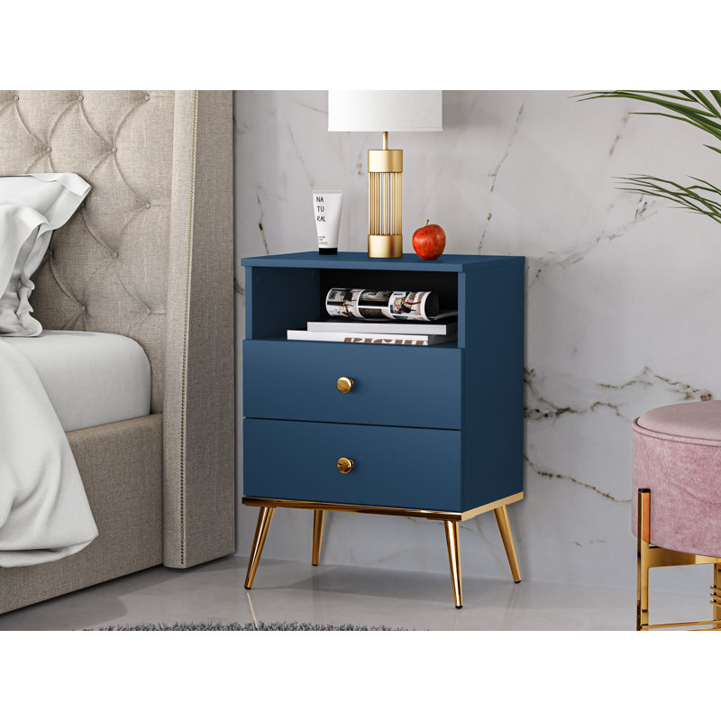 Raab 50cm W Manufactured Wood Bedside Table