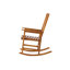 Chaise berçante de patio en bois avec dossier à lattes-1527545677