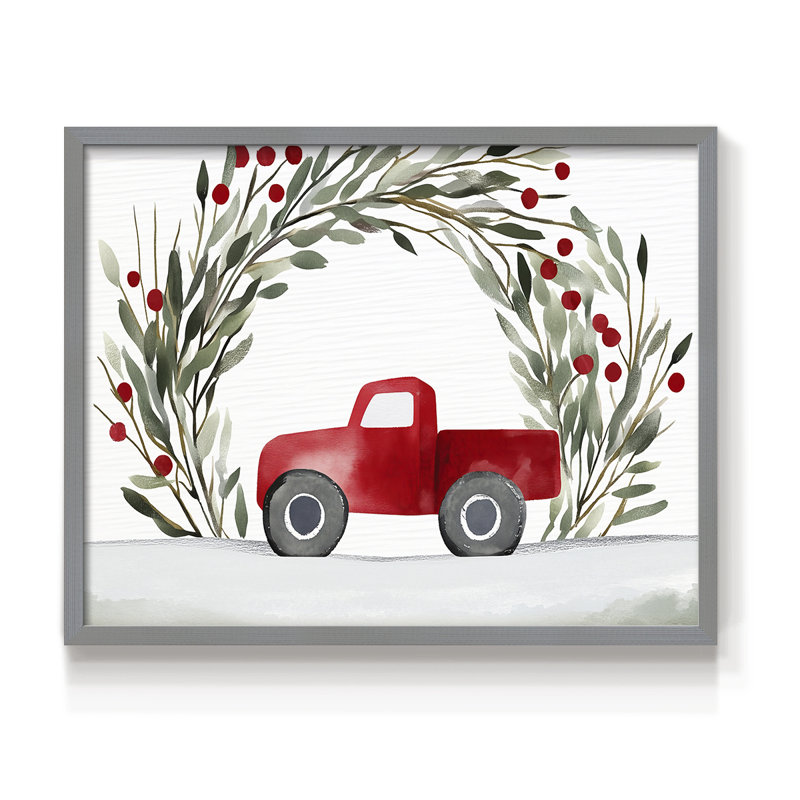 Art de Noël - DCXLVII - Reproduction encadrée - Restickable, H 22 po x l 28 po, Gris