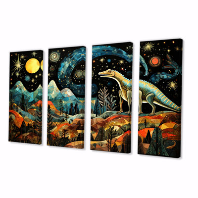 Ancient Dinosaur Legends I - Dinosaur 4 Piece Wall Art Set