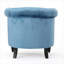 Fauteuil club en velours d'appoint simple pour un salon résidentiel classique