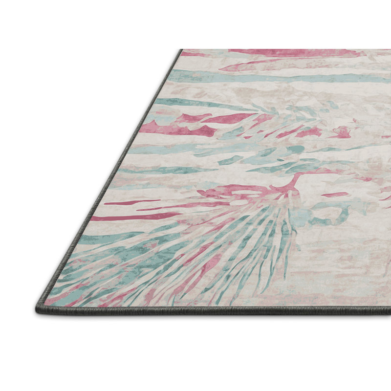 Tapis gris soyeux et moelleux, Rond 4 pi