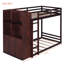 Lits jumeaux superposés avec rangement et éclairage DEL, structure en bois MDF, chambre d'enfant moderne-1007505402