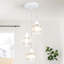 Stacyann 3 - Light Dimmable Round Crystal Chandelier with Crystal Lampshade, Dining Room Light Fixture Over Table with Adjustable Height-2095076219