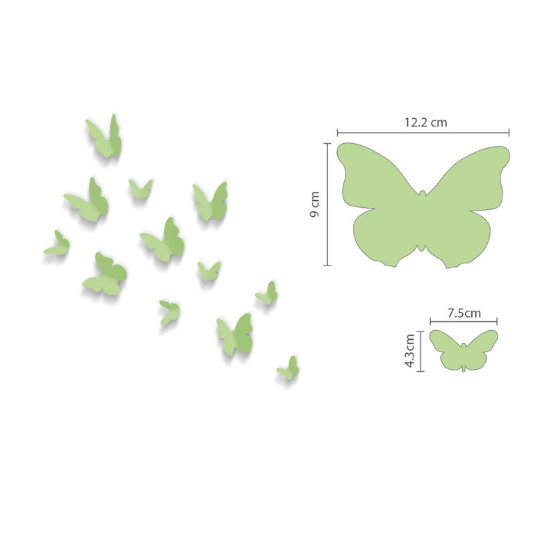 Adhésif décoratif phosphorescent papillon et pissenlit