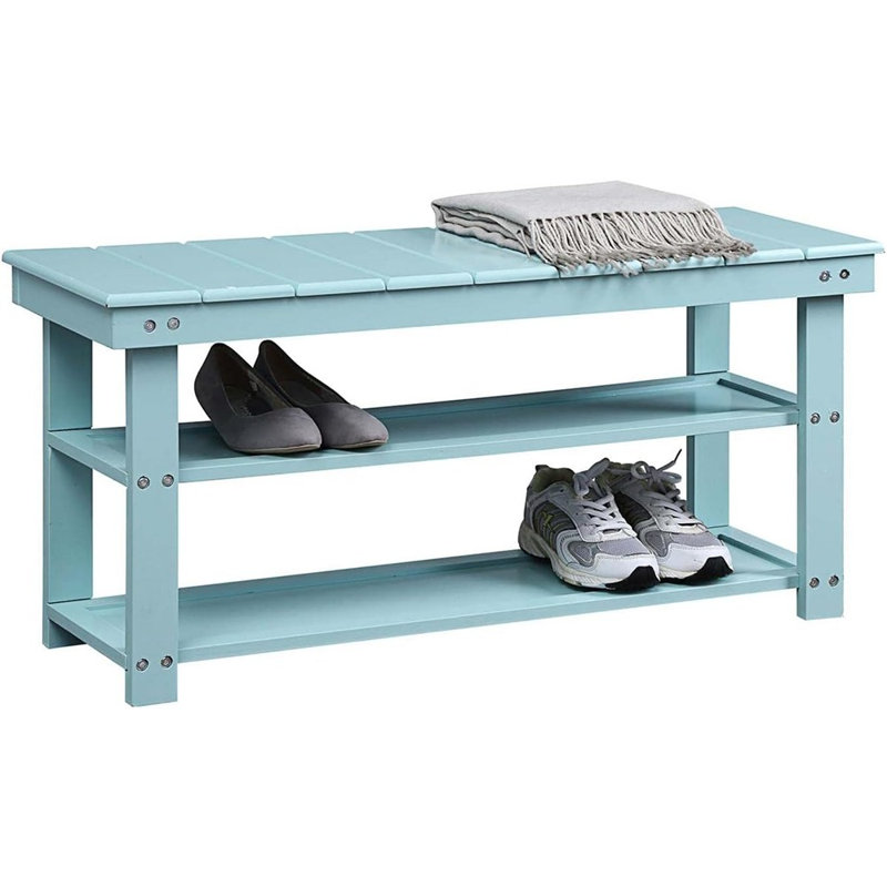 Beachcrest Home™ Sea Foam Oxford Utility Mudroom Bench