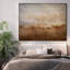 «Rustic Abstract Landscape Neutre Beige and Brown Home Decor Extra Large», reproduction d'art encadrée (assemblage requis)-105502442