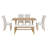 6-Piece Retro Rectangular Dining Table Set-1685954316