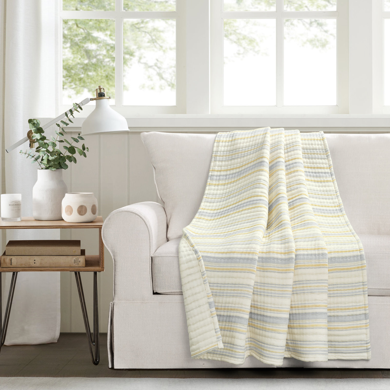 Benoit Cotton Quilted Throw Blanket