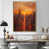 Toile avec cadre flottant or