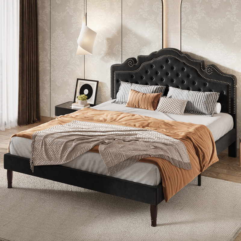 Skya Upholstered Platform Bed, King
